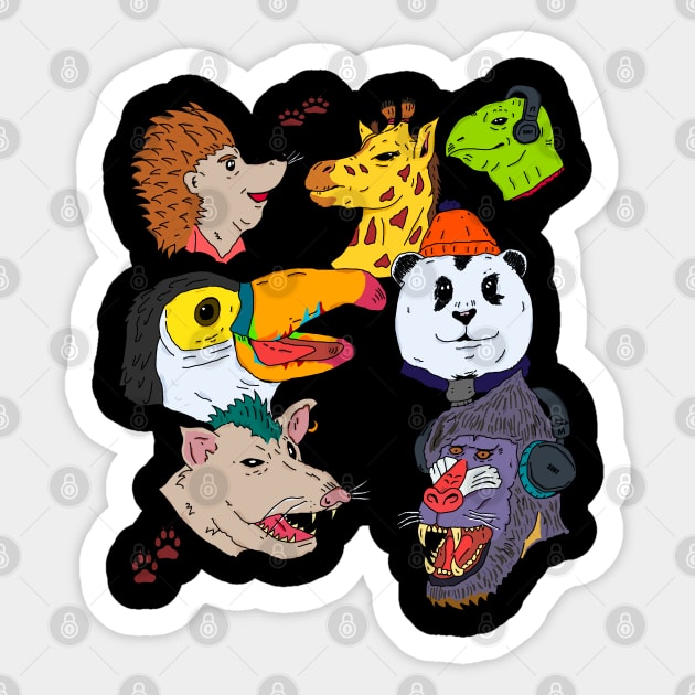 animal kingdom  listening to music Sticker by Ragna.cold